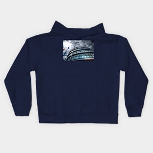 The Greater London Mayoral Building With Foreboding Clouds Kids Hoodie